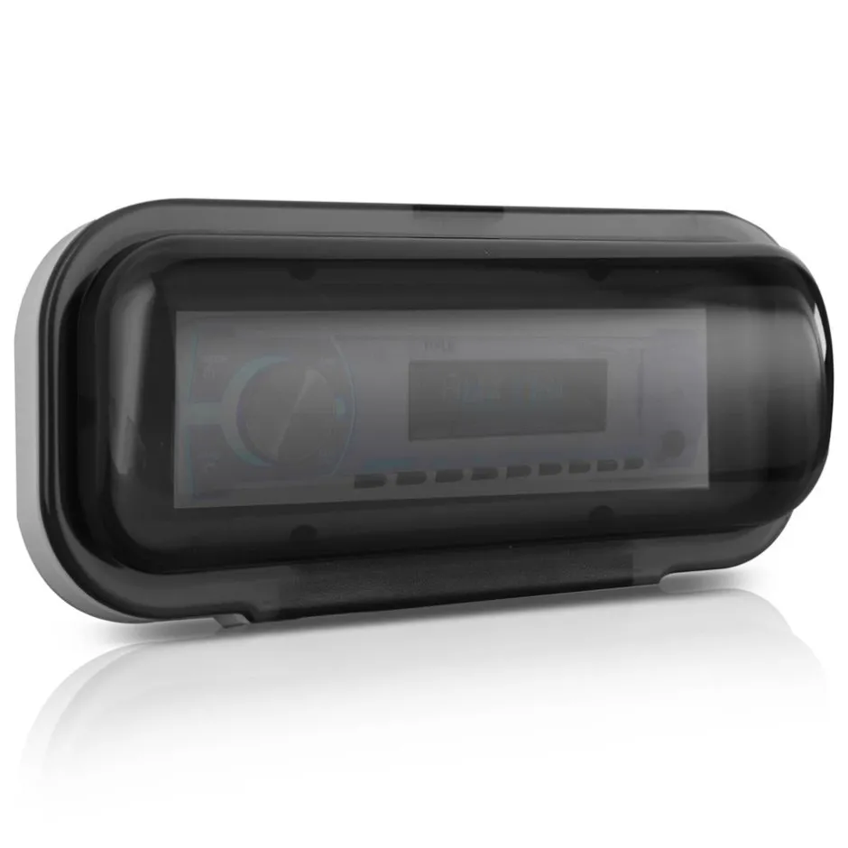 Marine Stereo Cover, Water Resistant, Smoke Window, White<Pyle Outlet