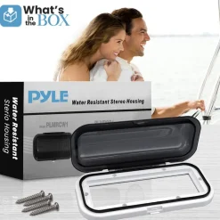 Marine Stereo Cover, Water Resistant, Smoke Window, White<Pyle Outlet