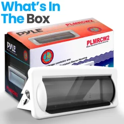 Marine Stereo Cover, Water Resistant, Smoke Window, White Base<Pyle New