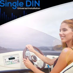 Marine Stereo 300W Bluetooth Double DIN LCD Display White<Pyle