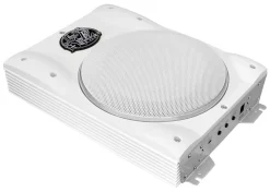 Marine Subwoofer System 1000W Slim Waterproof Amplified Speaker White<Lanzar Discount