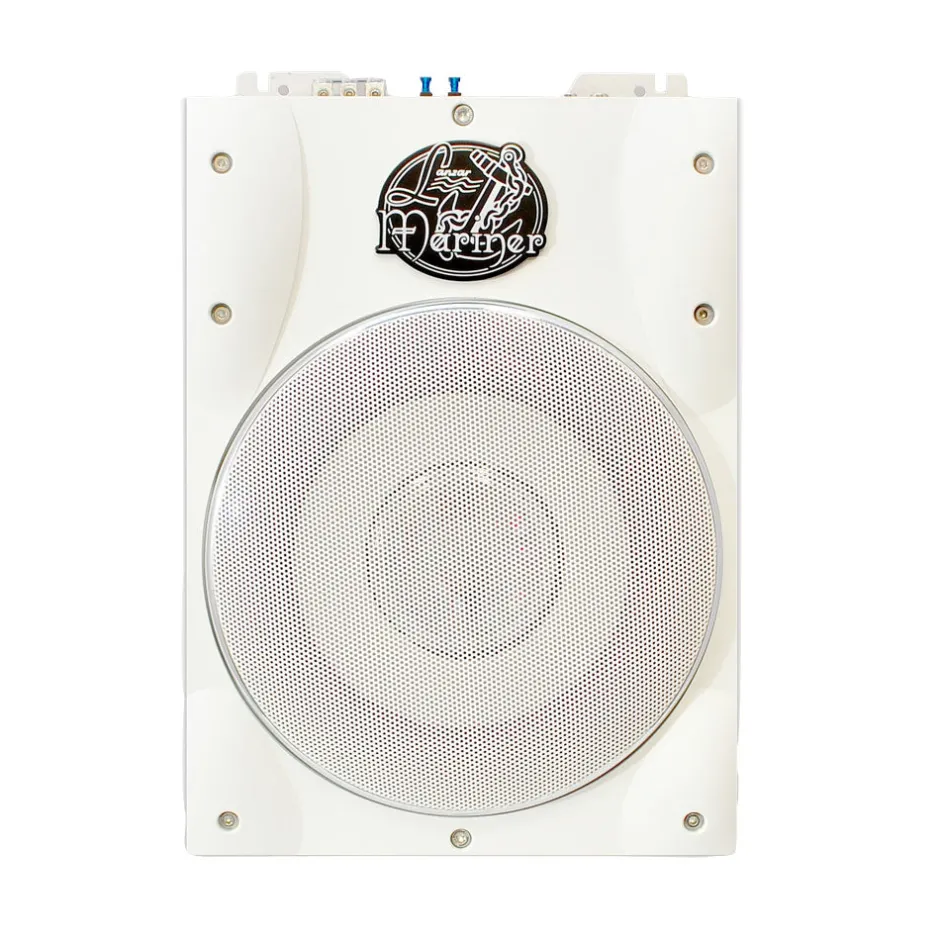 Marine Subwoofer System 1000W Slim Waterproof Amplified Speaker White<Lanzar Discount