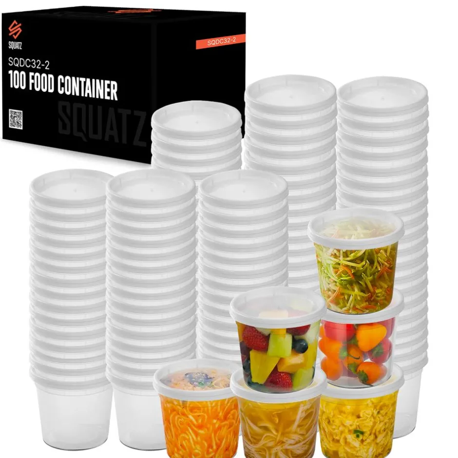 Microwavable Food Container 32oz Leakproof BPA-Free Polypropylene<SQUATZ Hot
