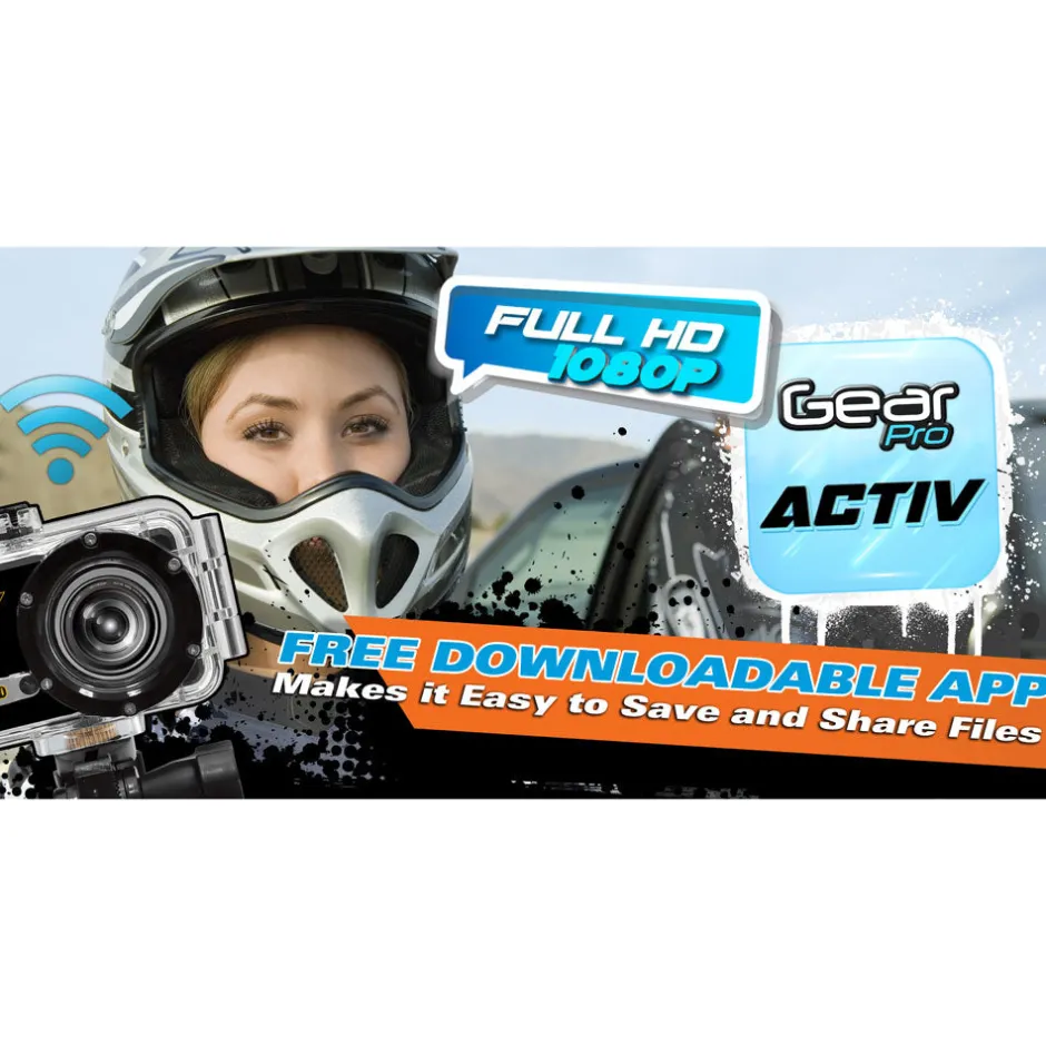 Mini HD Camera Wi-Fi Waterproof 1080p Video Gray<Pyle Online