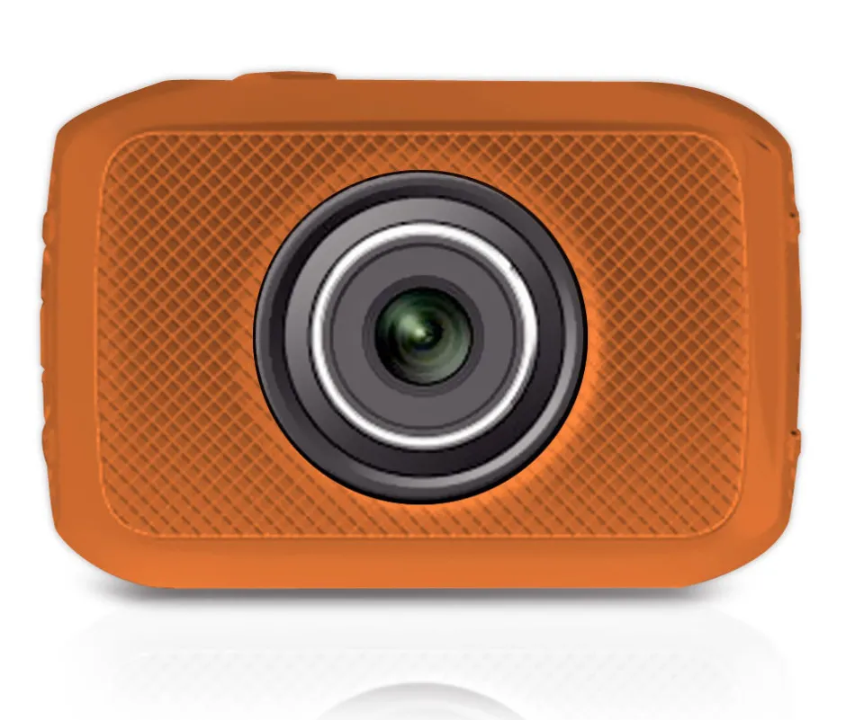 Mini HD Sports Camera 720p Video 2" Touch Screen Waterproof Case Orange<Pyle Clearance