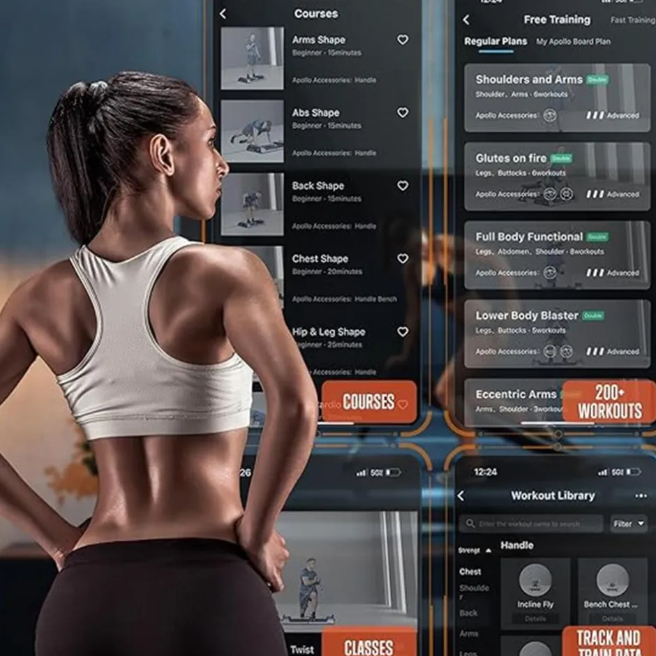Mini Home Gym: Full Body Workouts, 150lb Resistance, LED Display, Orange<SQUATZ Hot