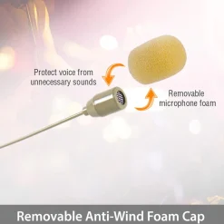 On-Ear Omni Mic, Portable Wired Condenser, Skin Tone<Pyle Online