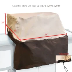 Outdoor Grill Cover Waterproof Heavy Duty Polyester Fits 57