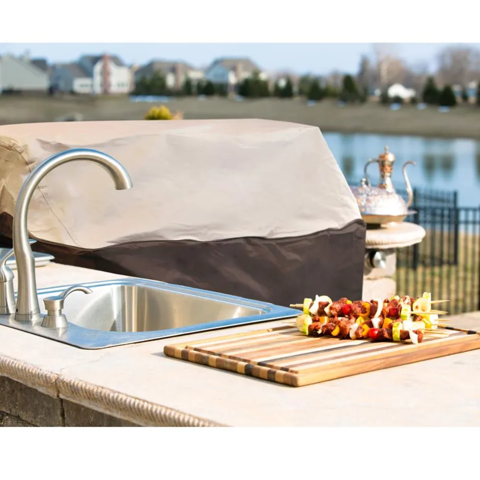 Outdoor Grill Cover Waterproof Heavy Duty Polyester Fits 57"x29"x26"<Pyle New