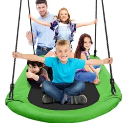 Outdoor Oval Tree Swing - Relaxing Fun - Padded Frame, Waterproof - Green<SereneLife Best