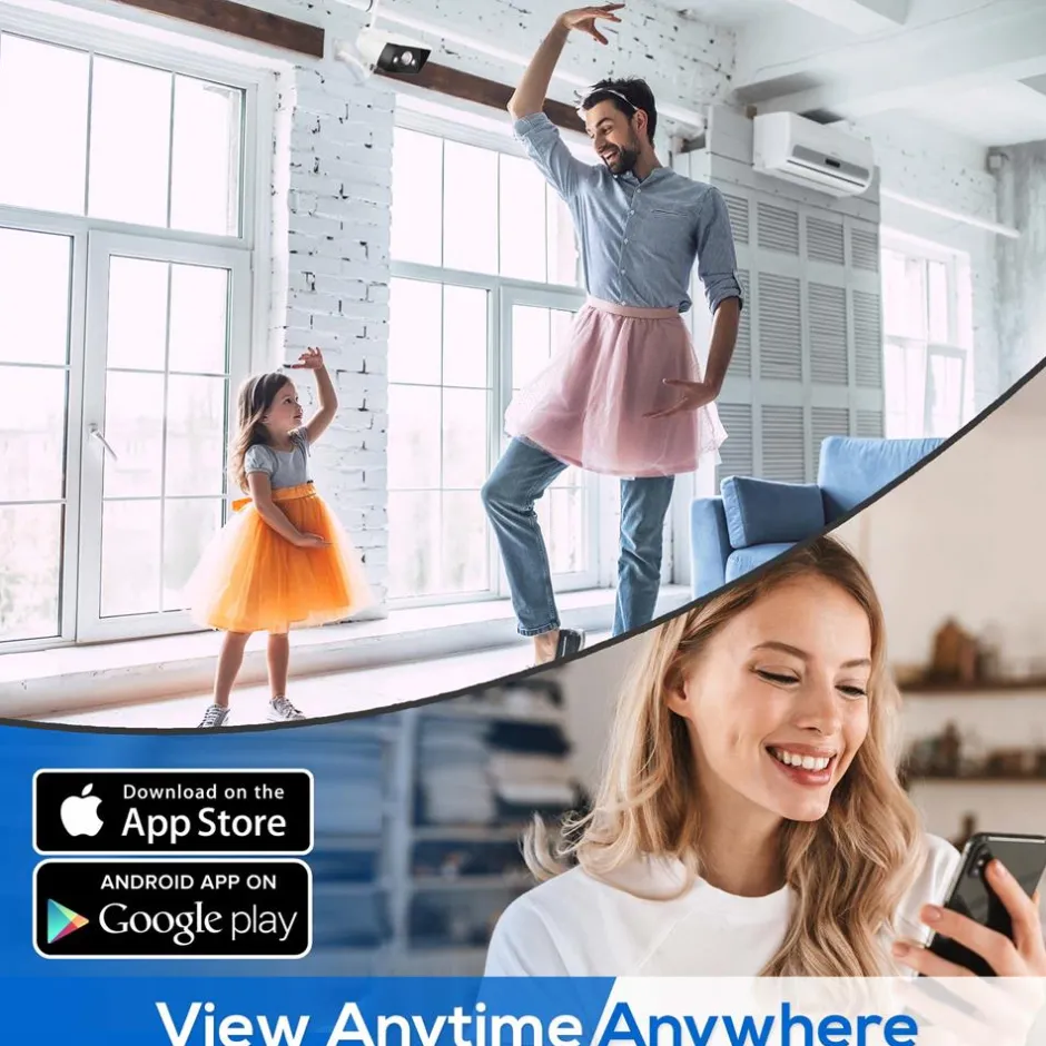 Outdoor Security Camera Night Vision 2MP HD Waterproof WiFi Alexa Compatible<SereneLife Clearance