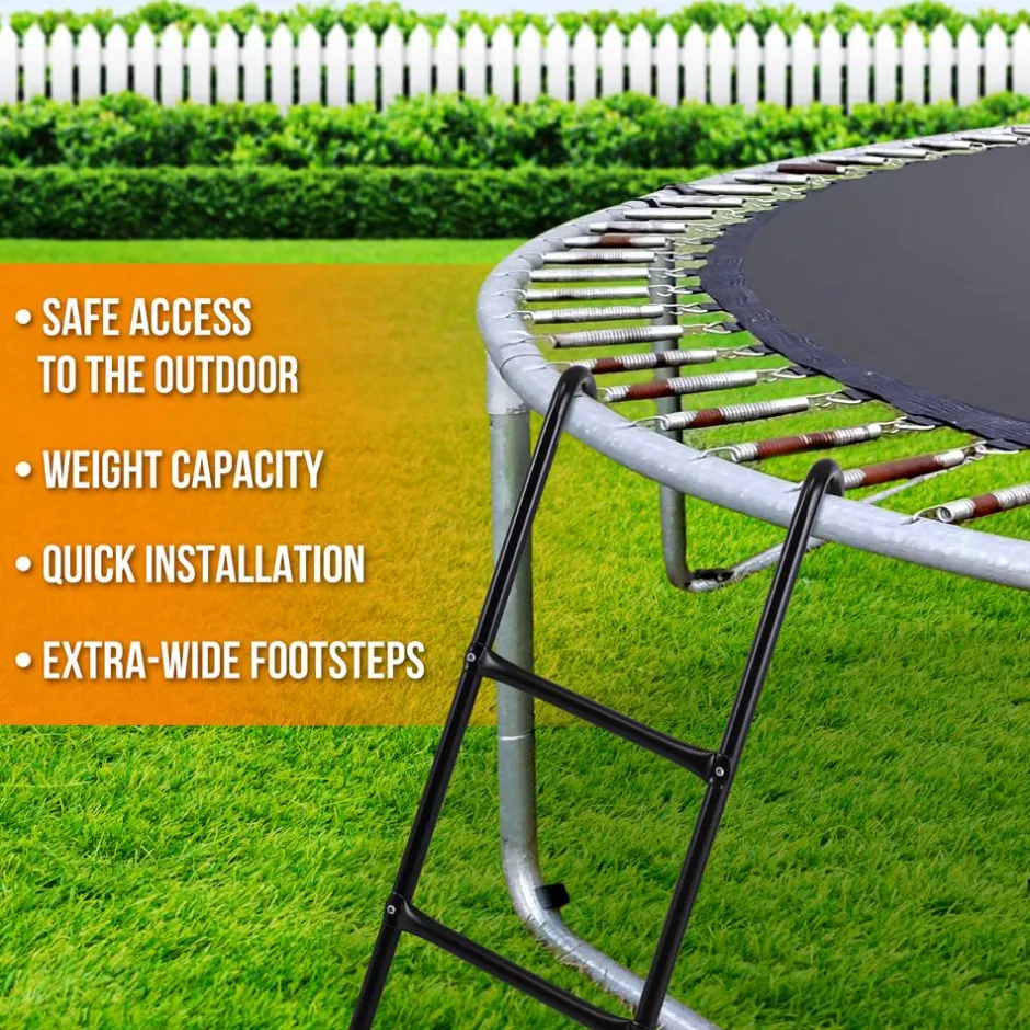 Outdoor Trampoline Ladder Safe Access Galvanized Steel 264 lbs Capacity<SereneLife