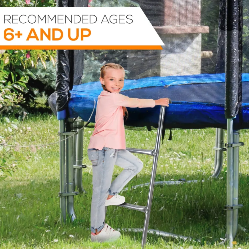Outdoor Trampoline Safety Ladder, Weather Resistant Steel, 2-Step<SereneLife Hot
