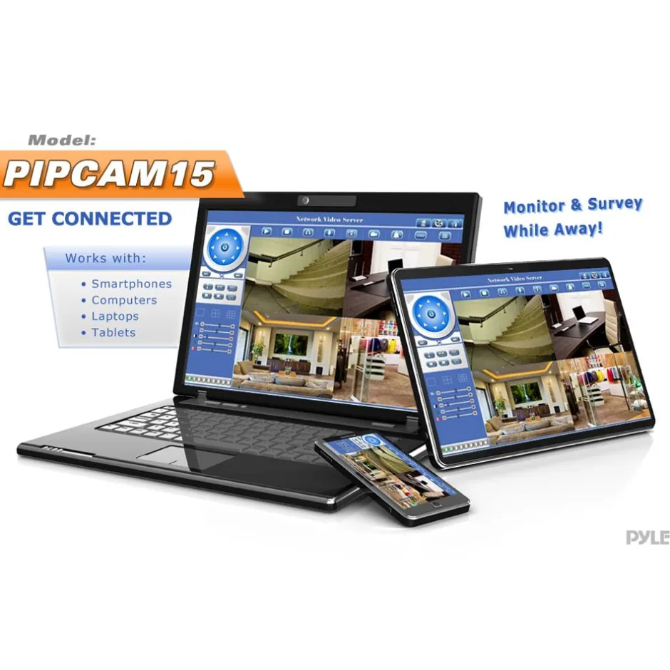 Outdoor Wireless Security Camera, Remote Access, Weatherproof Aluminum<Pyle Sale