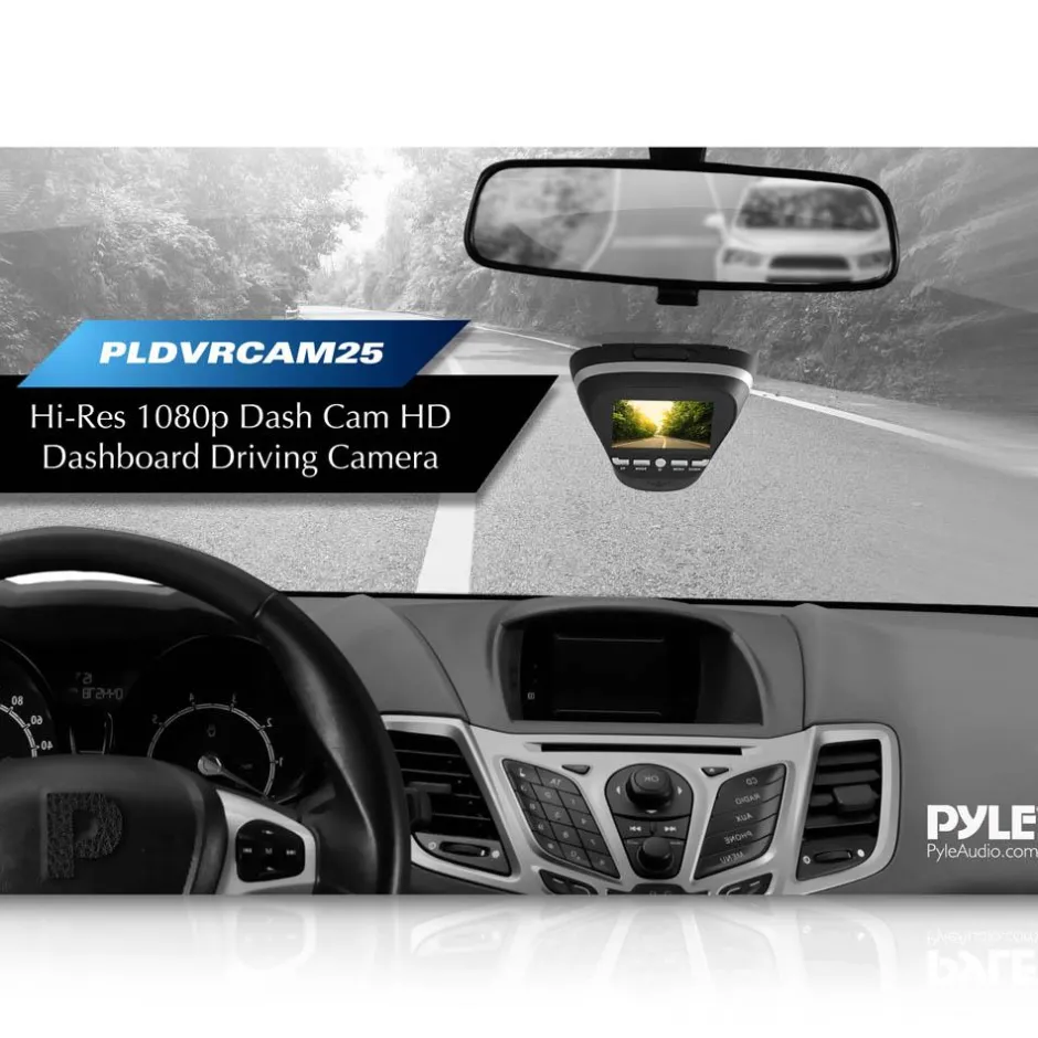 1080P Hd Car Dash Cam Video Recorder<Pyle New