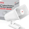 PA Horn Speaker 50W Clear Sound ABS White with Mounting Bracket<Pyle Best