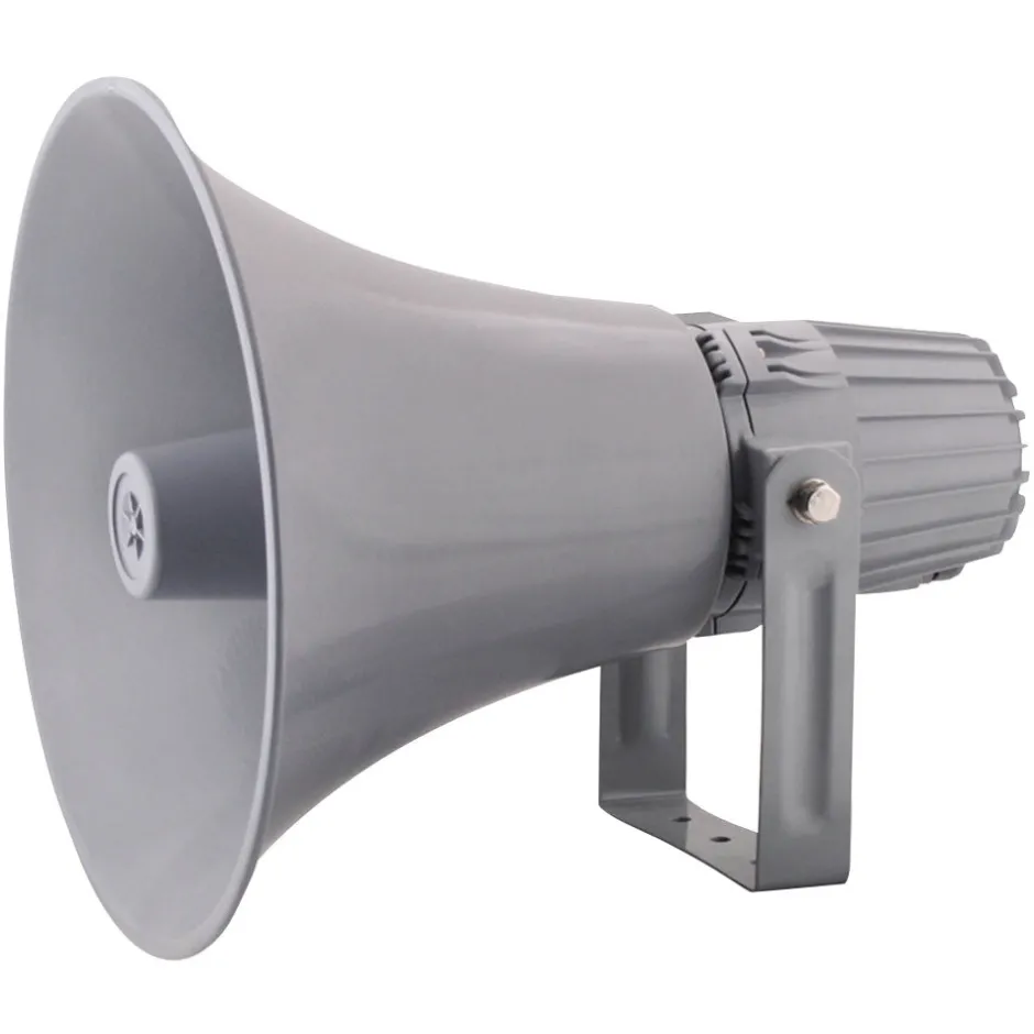 PA Horn Speaker 60W Loud Sound Aluminum Housing Grey<Pyle Outlet