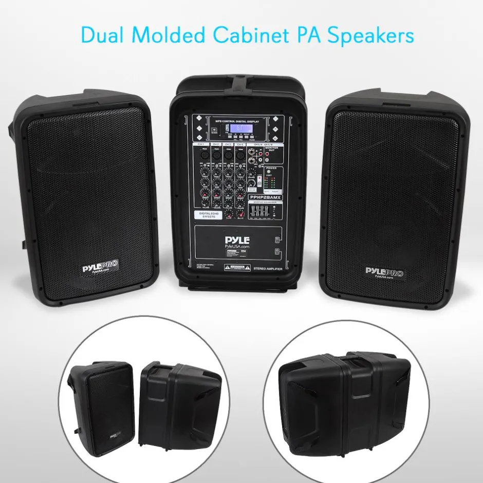 Pa Speaker & Amplifier Mixer Dj Kit<Pyle Hot