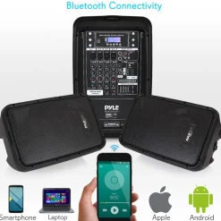 Pa Speaker & Amplifier Mixer Dj Kit<Pyle Hot