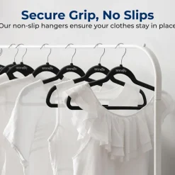 100-Pack Velvet Hangers Non-Slip Space-Saving Swivel Hook<SereneLife Best