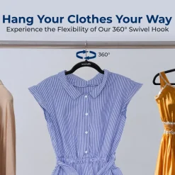 100-Pack Velvet Hangers Non-Slip Space-Saving Swivel Hook<SereneLife Best