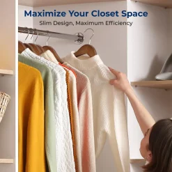 10-Pack Vintage Wooden Hangers - Space-Saving, 360° Swivel Hook<SereneLife Hot