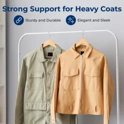 10-Pack Wooden Coat Hangers - Durable, Space-Saving, 360° Swivel Hook Natural<SereneLife