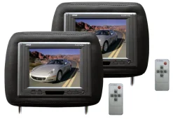 Pair Of Black Headrest W/ Built-In 6.2''<Pyle Clearance