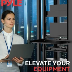 2-Pc 1U Server Rack Shelf, Vented Steel, 110 lbs Capacity<Pyle Discount