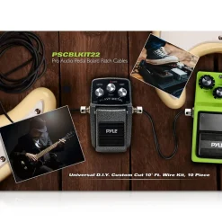 Pedal Board Patch Cables Kit, Noise-Free, 10 Right-Angle Connectors<Pyle Clearance
