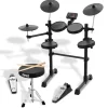 7-Piece Electric Drum Set, MIDI Support, Roll-Up Design, Portable<Pyle