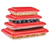 8-Piece Glass Baking Dish Set - Oven Safe, Borosilicate, Red<SereneLife Sale