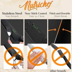 7-Piece Knife Set for Precision Cutting, Stainless Steel, Acrylic Stand<NutriChef Hot