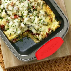 8-Piece Nonstick Bakeware Set, Carbon Steel, Red Silicone Handles<NutriChef Discount