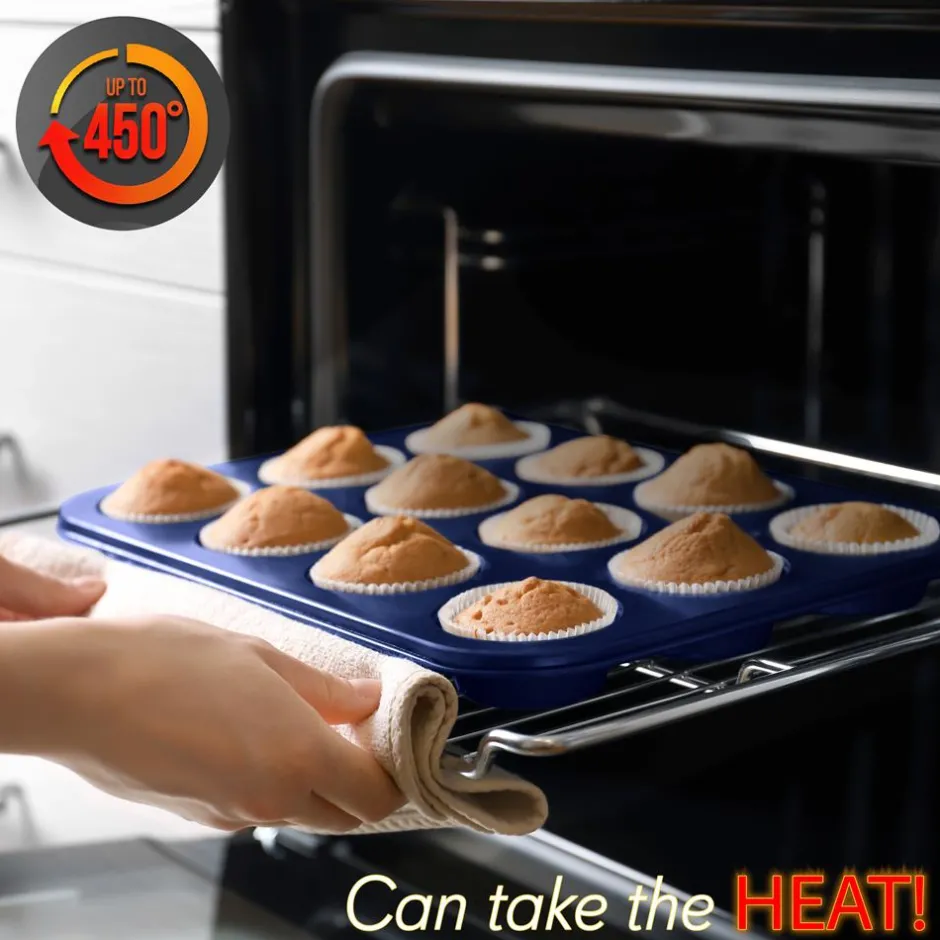 6-Piece Nonstick Bakeware Set - Easy Clean Carbon Steel, Dishwasher Safe<NutriChef Hot