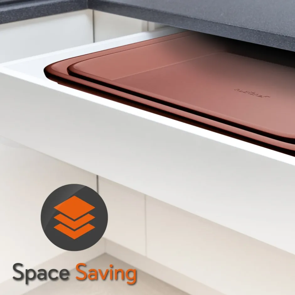 2-Piece Nonstick Cookie Sheets Set, Carbon Steel, Rose Gold<NutriChef Discount