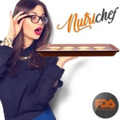 2-Piece Nonstick Cookie Sheets Set, Carbon Steel, Rose Gold<NutriChef Discount