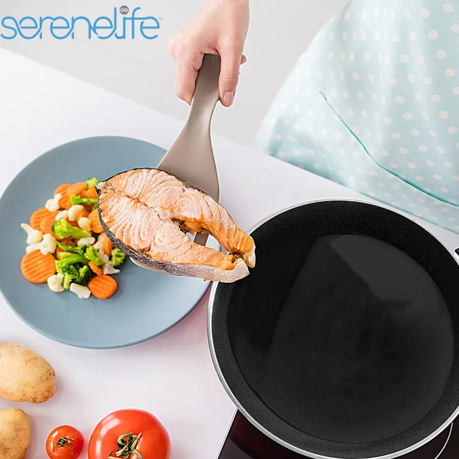 6-Piece Nonstick Cookware Set - Even Heat, Durable Coating, Gold<SereneLife Clearance