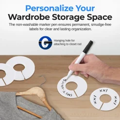 10-Piece White Plastic Hanger Dividers - Organize Closet - Sturdy PP<SereneLife Hot