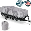 Pontoon Boat Cover 17'-20' Weatherproof Polyester Adjustable Fit<Pyle Online