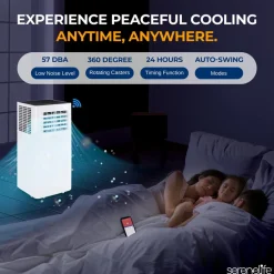 Portable Air Conditioner 8,000 BTU WiFi Dehumidifier, Remote, White<SereneLife Discount