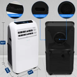 Portable Air Conditioner 12,000 BTU Efficient Cooling/Heating, White<SereneLife Outlet