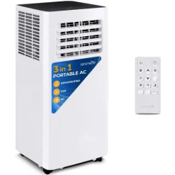 Portable Air Conditioner 10,000 BTU WiFi Control, Dehumidifier, White<SereneLife New