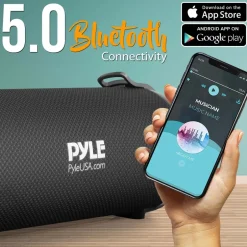 Portable Bluetooth Boombox Speaker - Loud Sound, Rechargeable, Blue<Pyle Discount