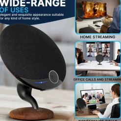 Portable Bluetooth Gramophone Speaker, Super Bass, Built-in Subwoofer, Oak<Pyle Clearance