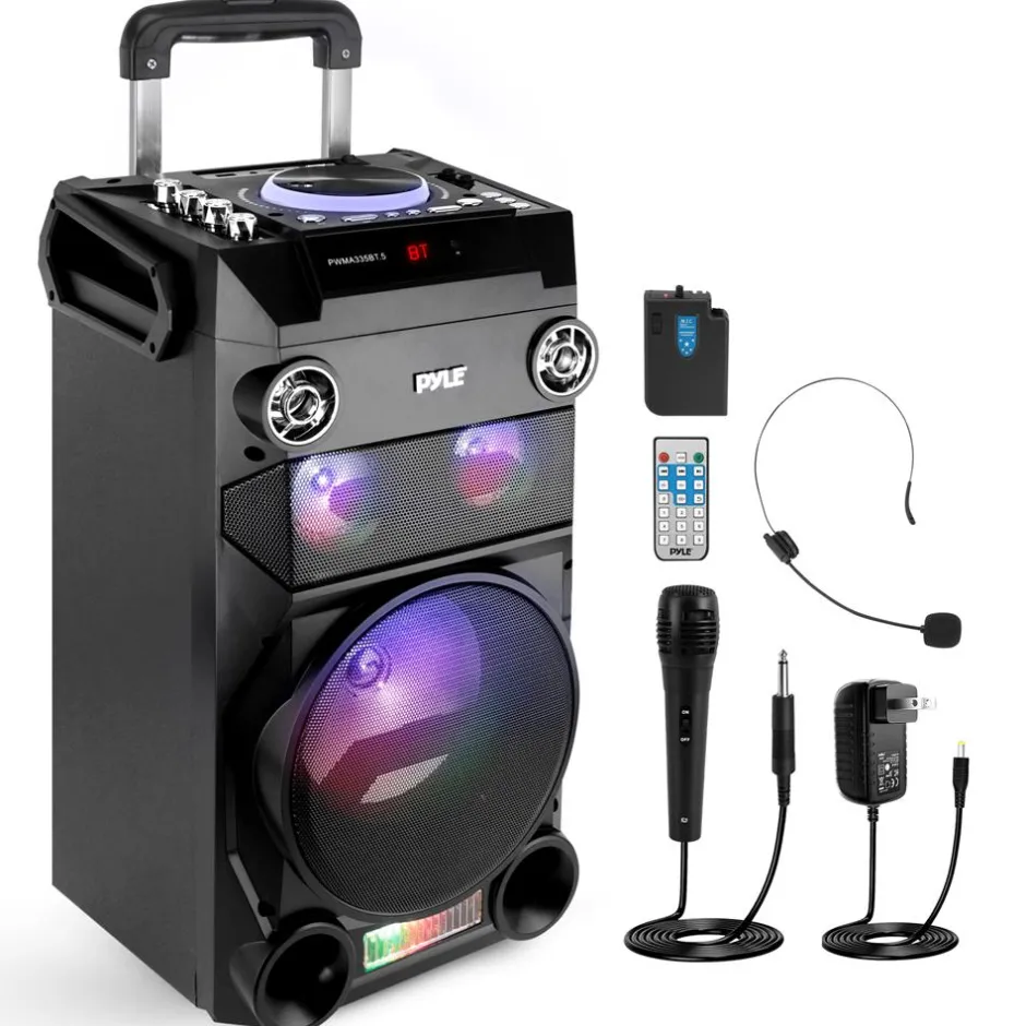 Portable Bluetooth Karaoke Speaker Radio<Pyle Hot