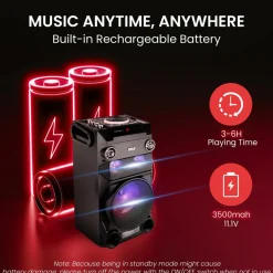 Portable Bluetooth Karaoke Speaker Radio<Pyle Hot