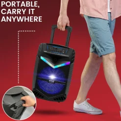 Portable Bluetooth PA Speaker 1200W Rechargeable 15