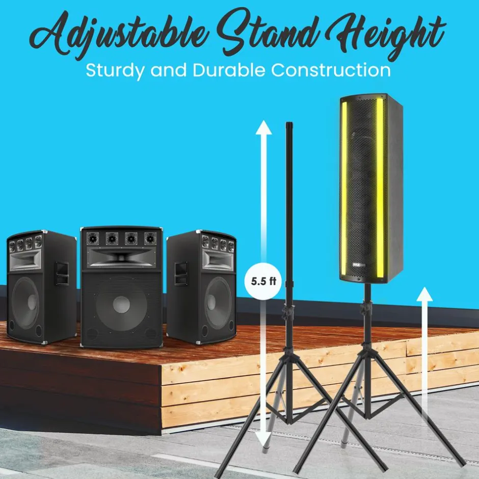 Portable Bluetooth PA Speaker System, 2000W, RGB Lights, Tripod Stand<Pyle Discount