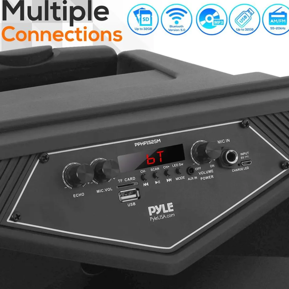 Portable Bluetooth Pa Speaker System Kit<Pyle Outlet